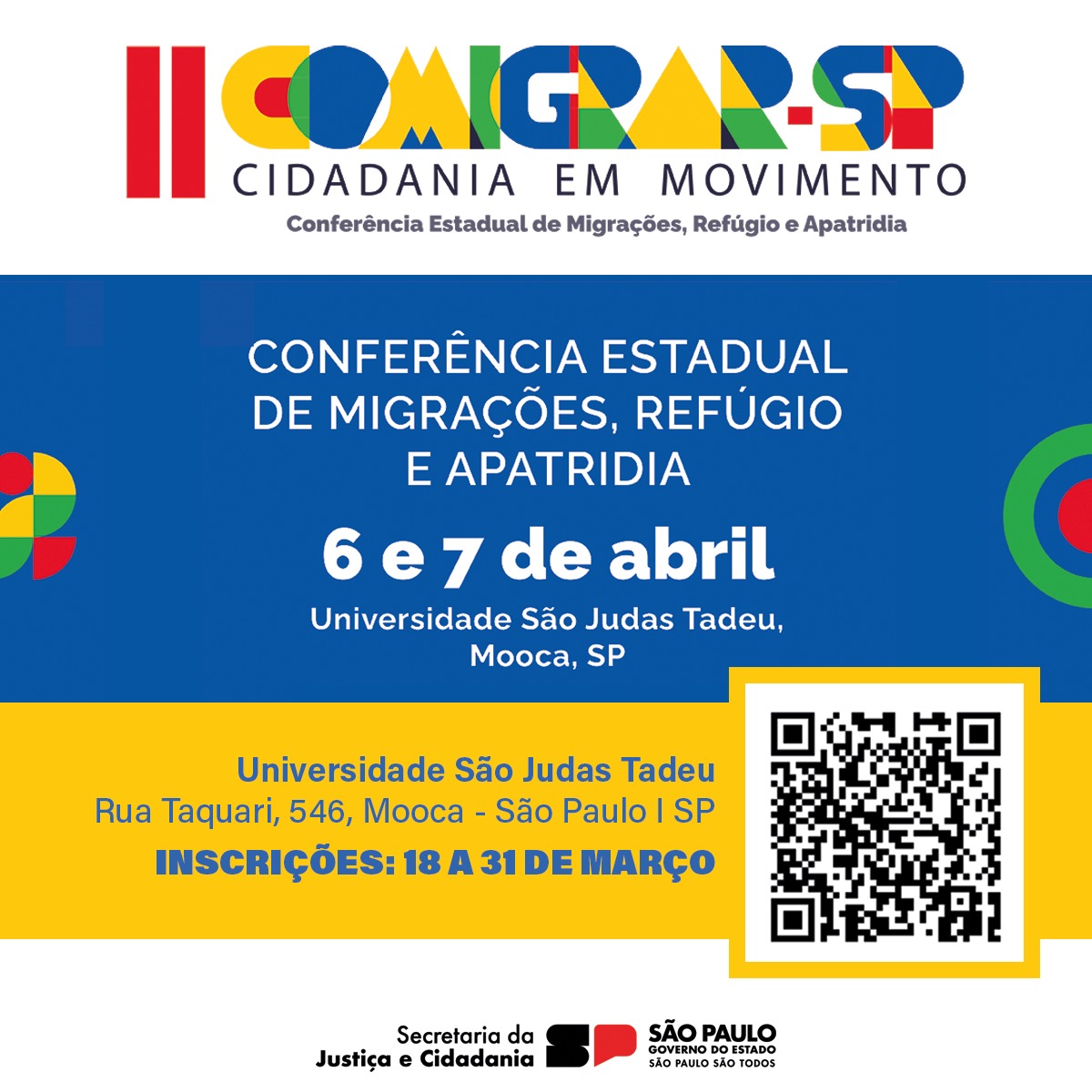 São Judas sedia a II Conferência Municipal de Imigração e Refúgio de São Paulo (COMIGRAR-SP)