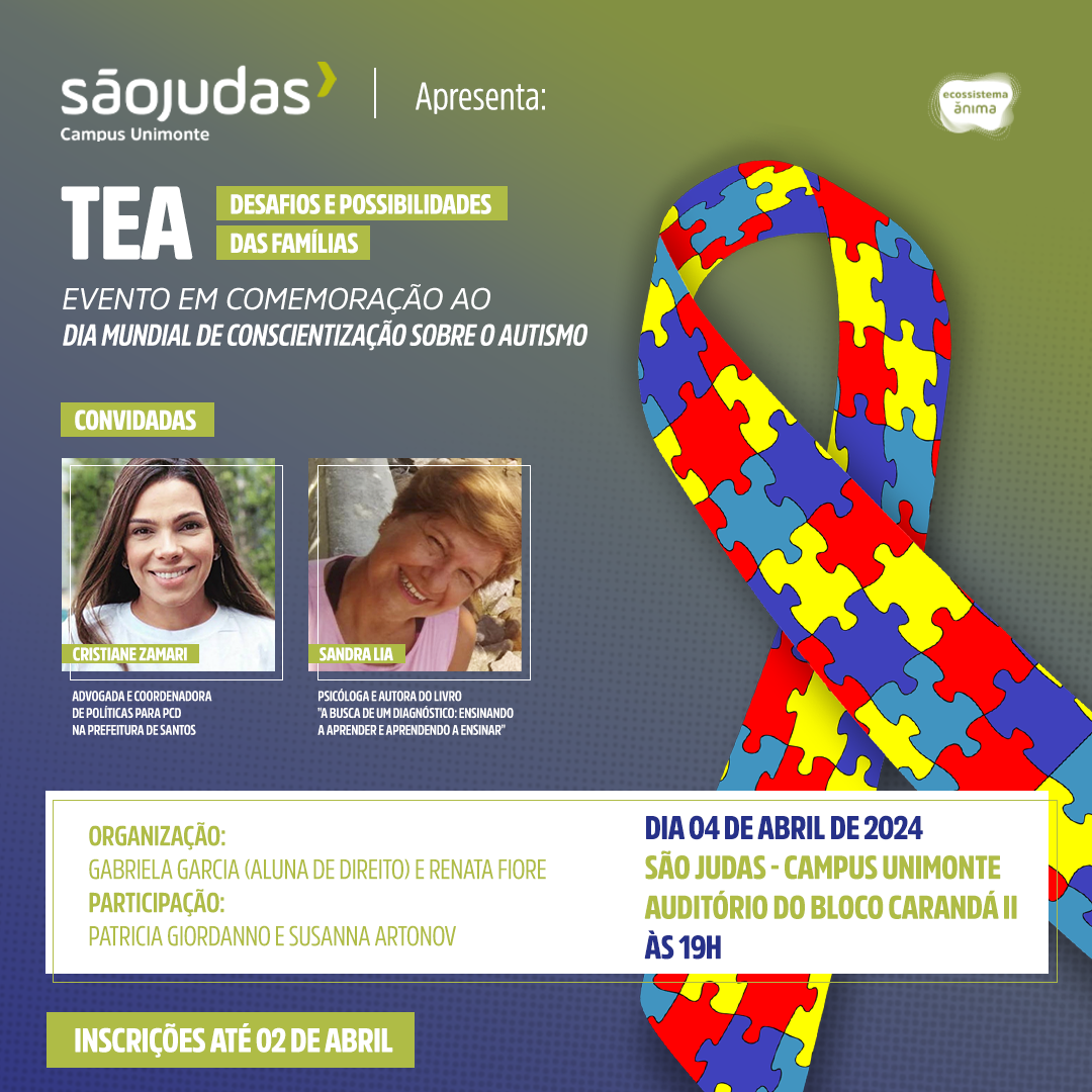 Evento “TEA Desafios e possibilidades das famílias” promove conscientização e educação sobre o autismo